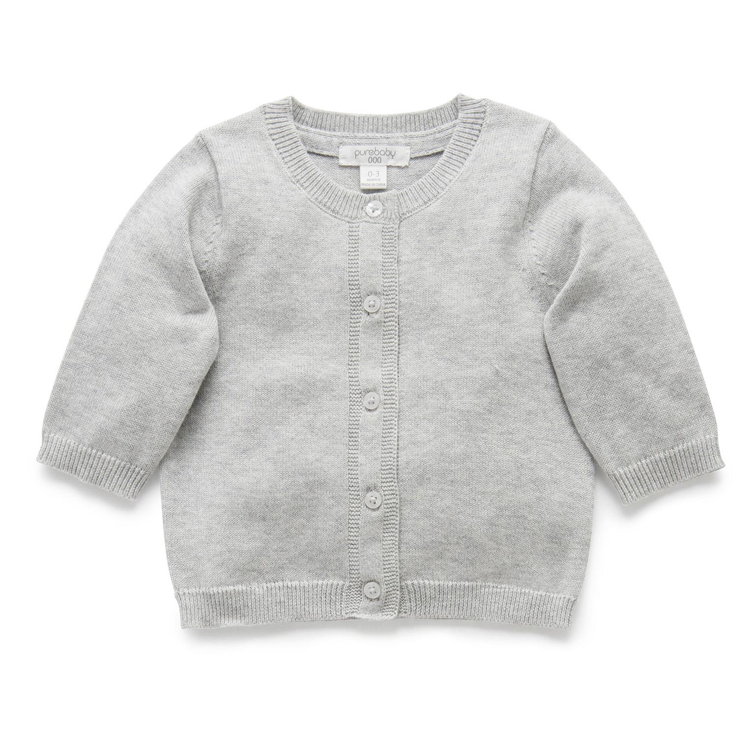 Purebaby 100% Org Cotton Basic Cardi